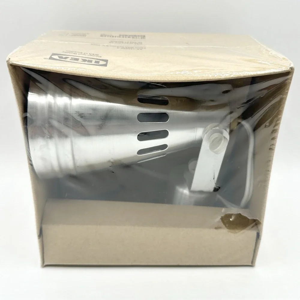 NOS Ikea KRAMARE Aluminum Silver Wall Mounted Spotlight Lamp Rare